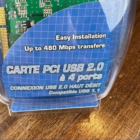 Dynex DX-UC104 (4-Port) USB 2.0 PCI Desktop Card Host Adapter NIB NEW - Picture 2 of 7